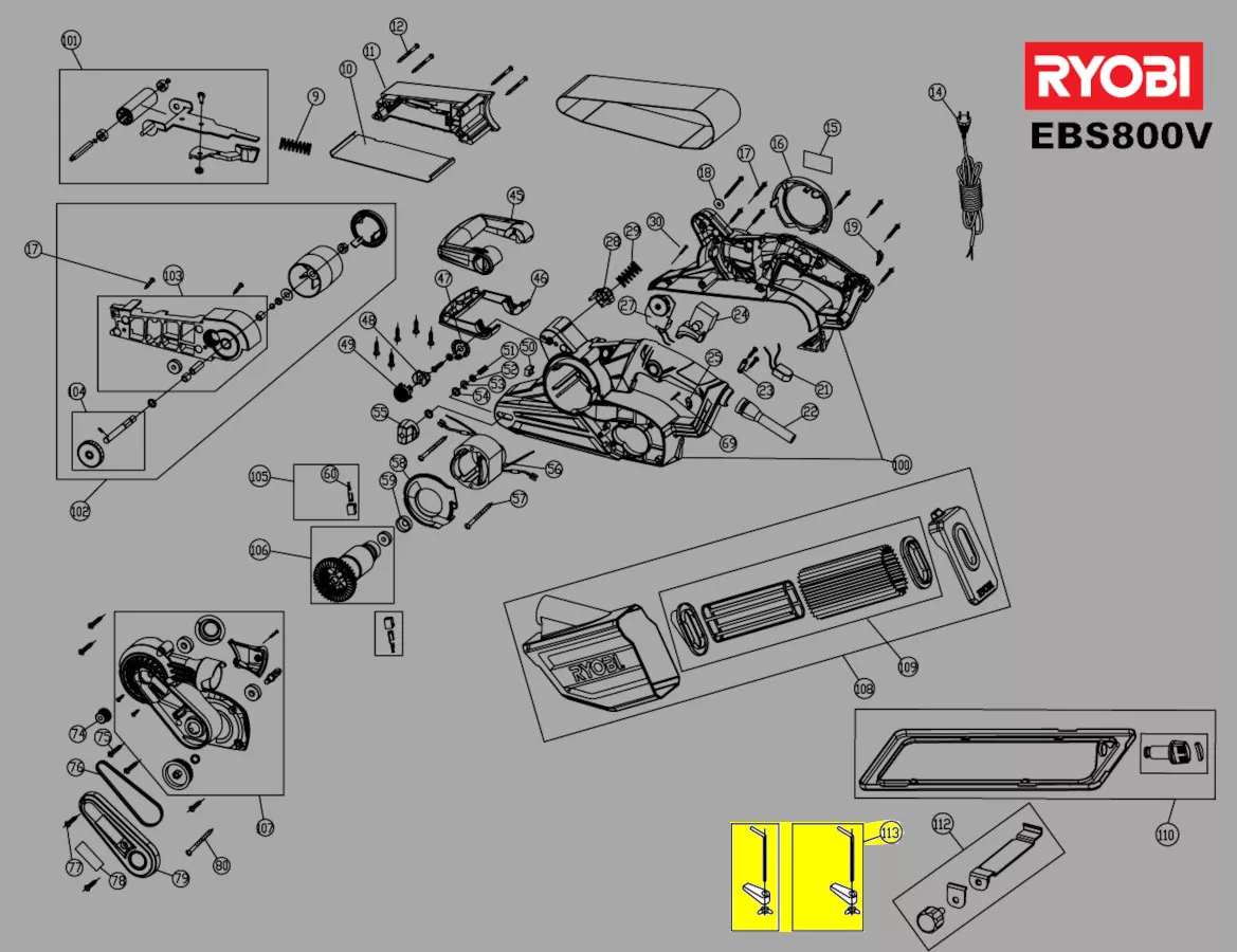 set serre-joint réf. 5131030626 Ryobi